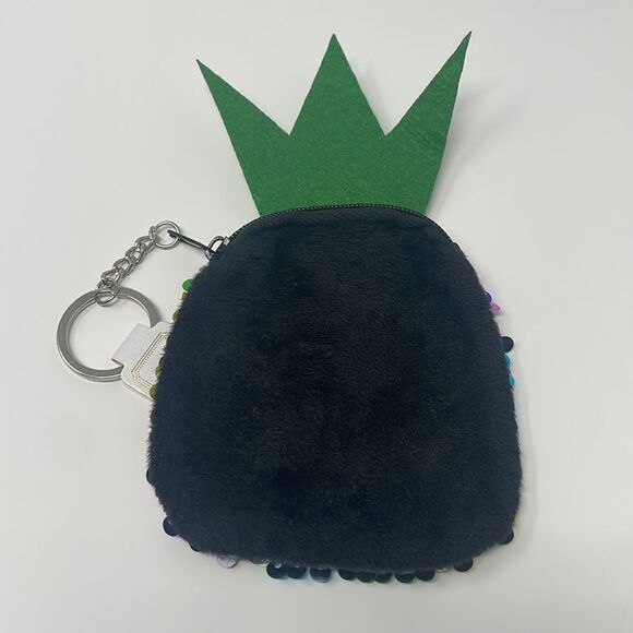 Pineapple Colorful Sequin Mini Coin Purse Keychain - Picture 6 of 7